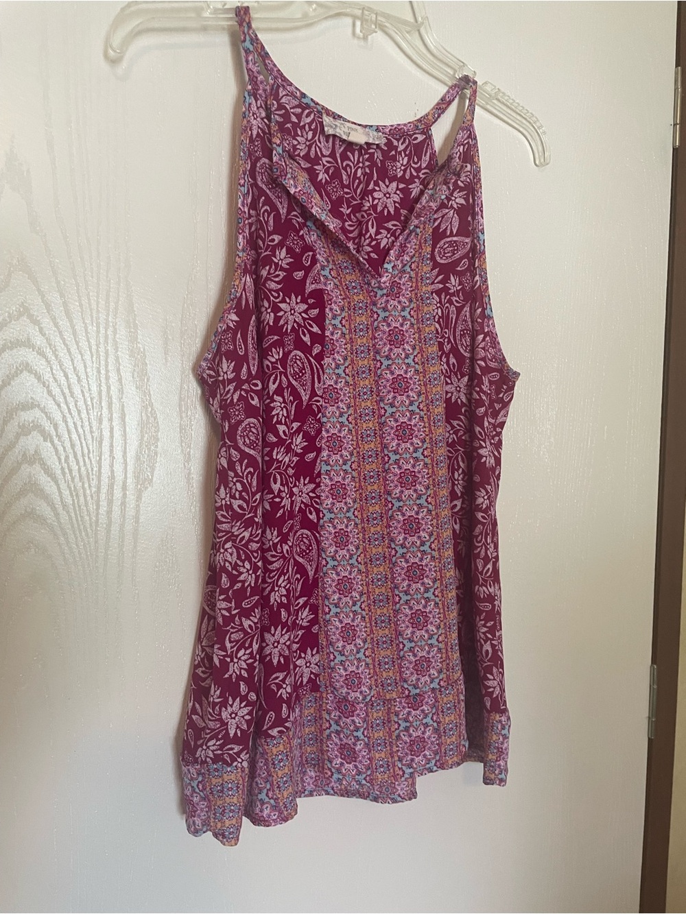 Pink Republic Boho Floral Paisley Purple-Pink Camisole
